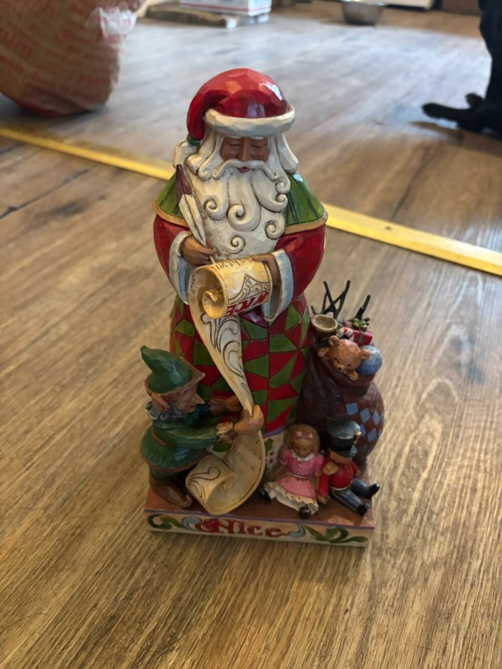 Jim Shore Twice as Nice double sided Santa figurine Naughty Nice